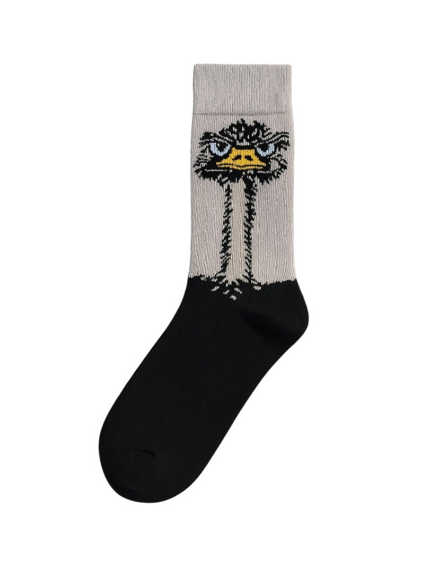 4-Pack Funky Animal Socks Set: Ostrich Head, Chicken Feet & Black Panther Funky Crew Socks