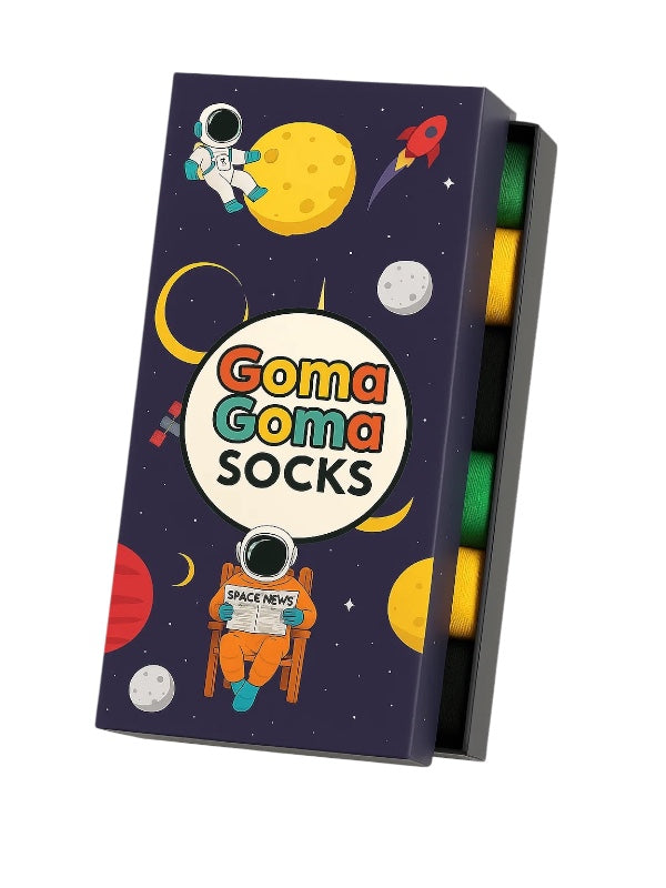 Astronaut Space Adventure Colorful Crew Socks Set