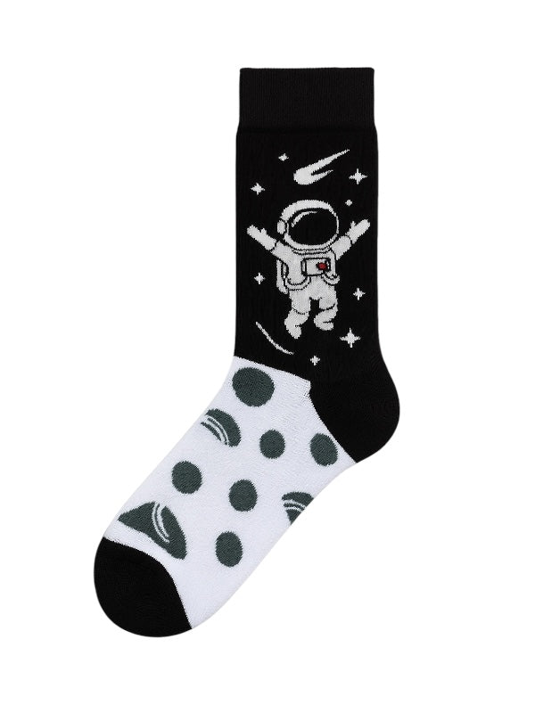 Astronaut Space Adventure Colorful Crew Socks Set