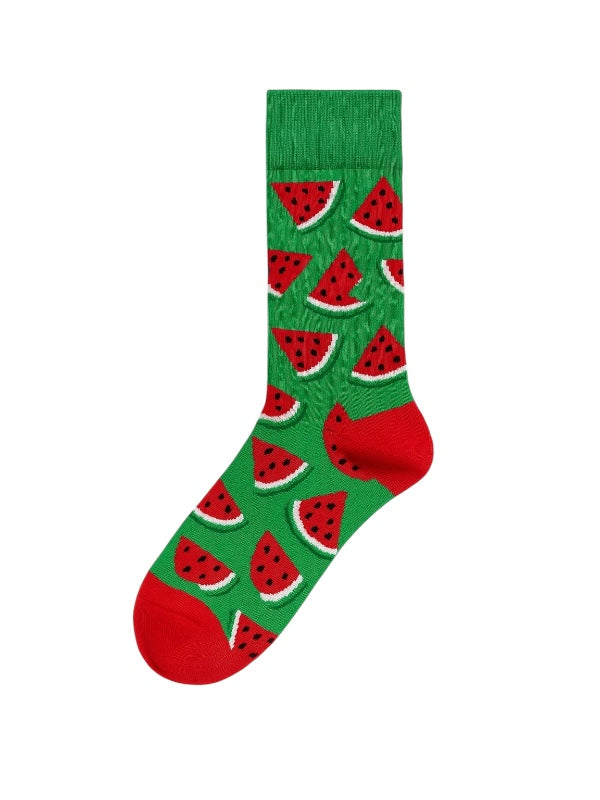 Colorful Avocado Watermelon Chili Fun Socks Set