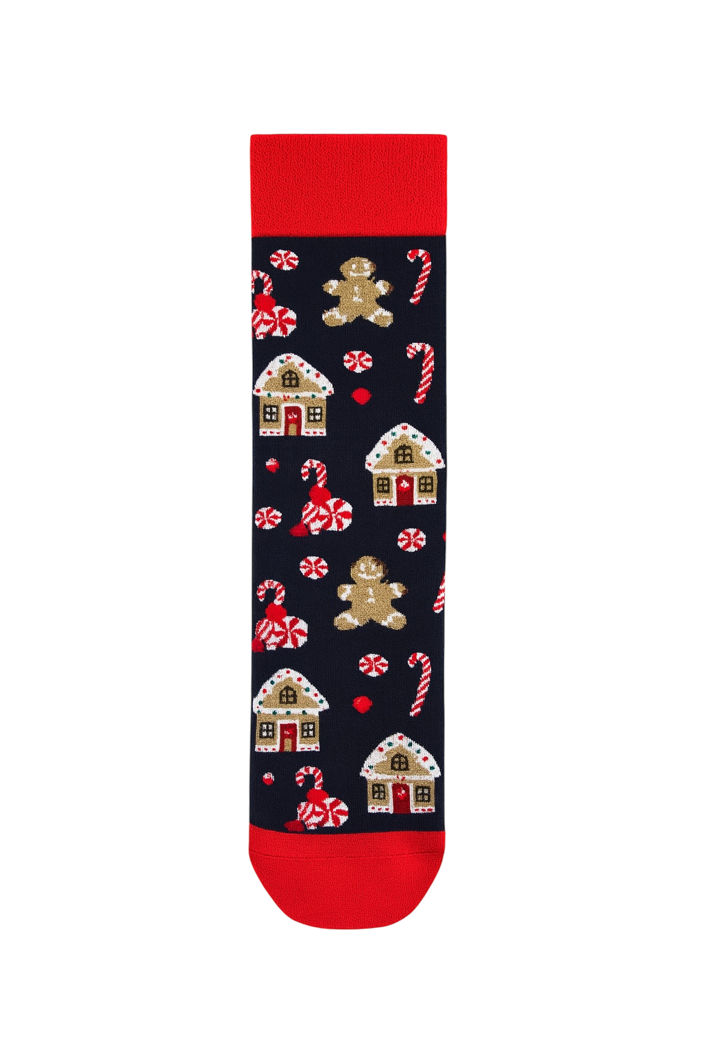 4-Pack Festive Christmas Novelty Socks Set: Reindeer, Gingerbread Man &amp; Holiday Village Fun Crew Socks
